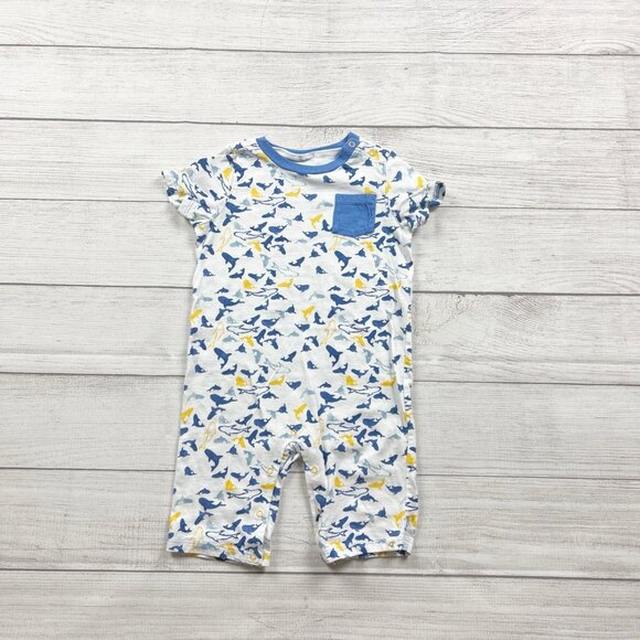 Burt’s Bees Shark Romper - Picture 1 of 3